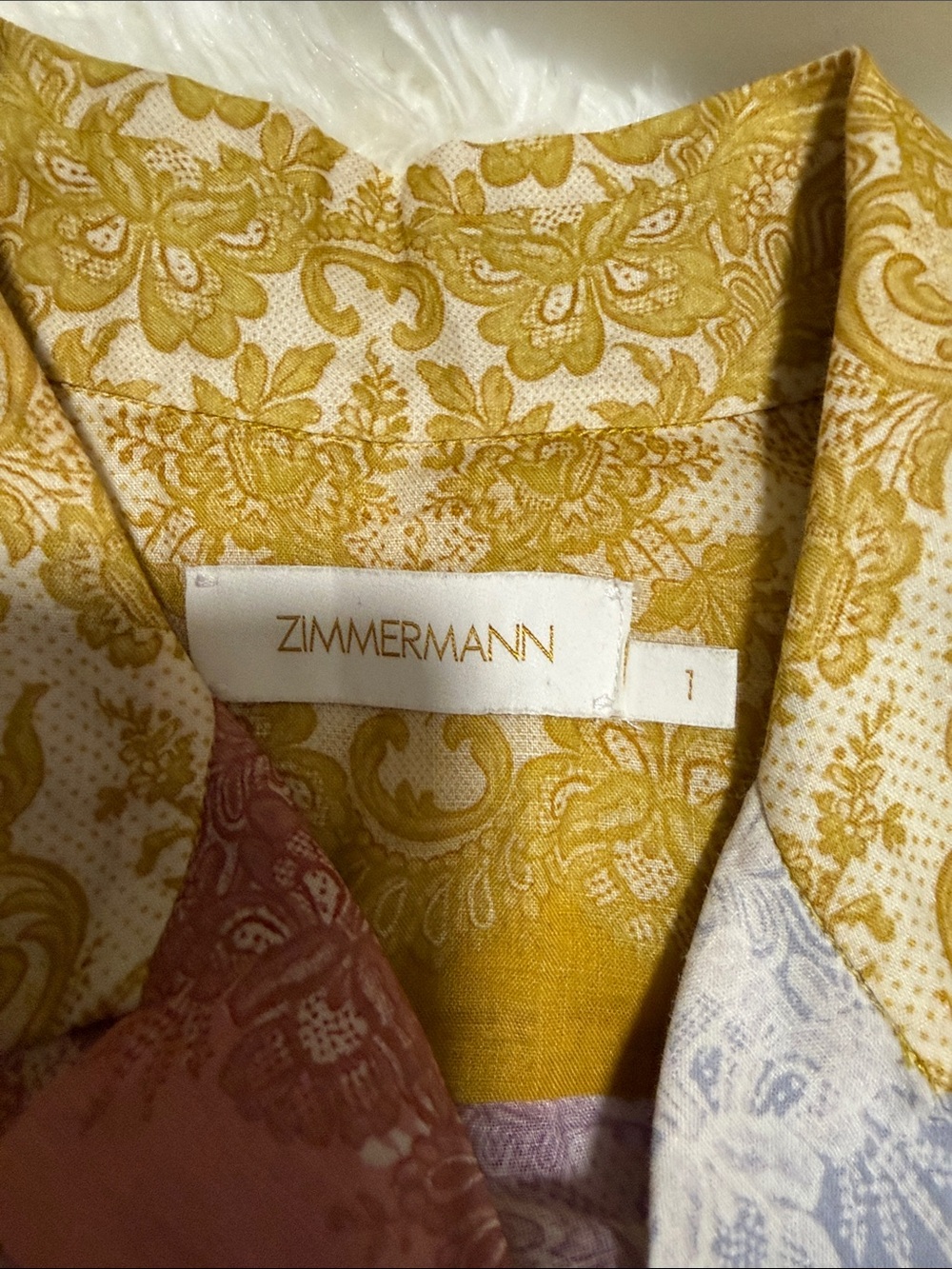 Zimmermann Multicolor Toile Print Shirt and Short Set with Bamboo Buckle - Picture 3 of 8